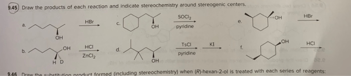 Indicate the stereochemistry around any stereogenic centers