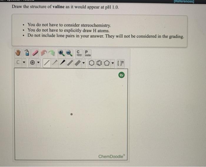 Draw valine at physiological ph