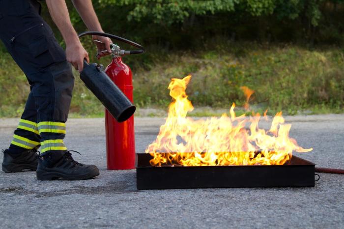 Portable fire extinguisher test answers